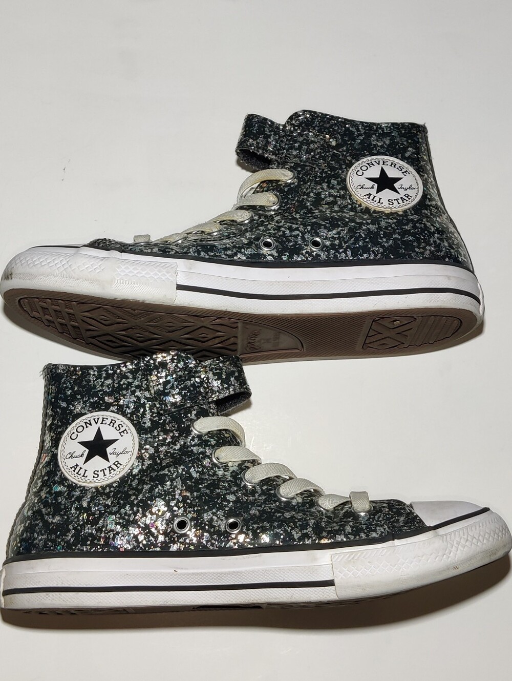 Converse Kids Chuck Taylor All Star Glitter Easy On high top sneakers Girls US 3